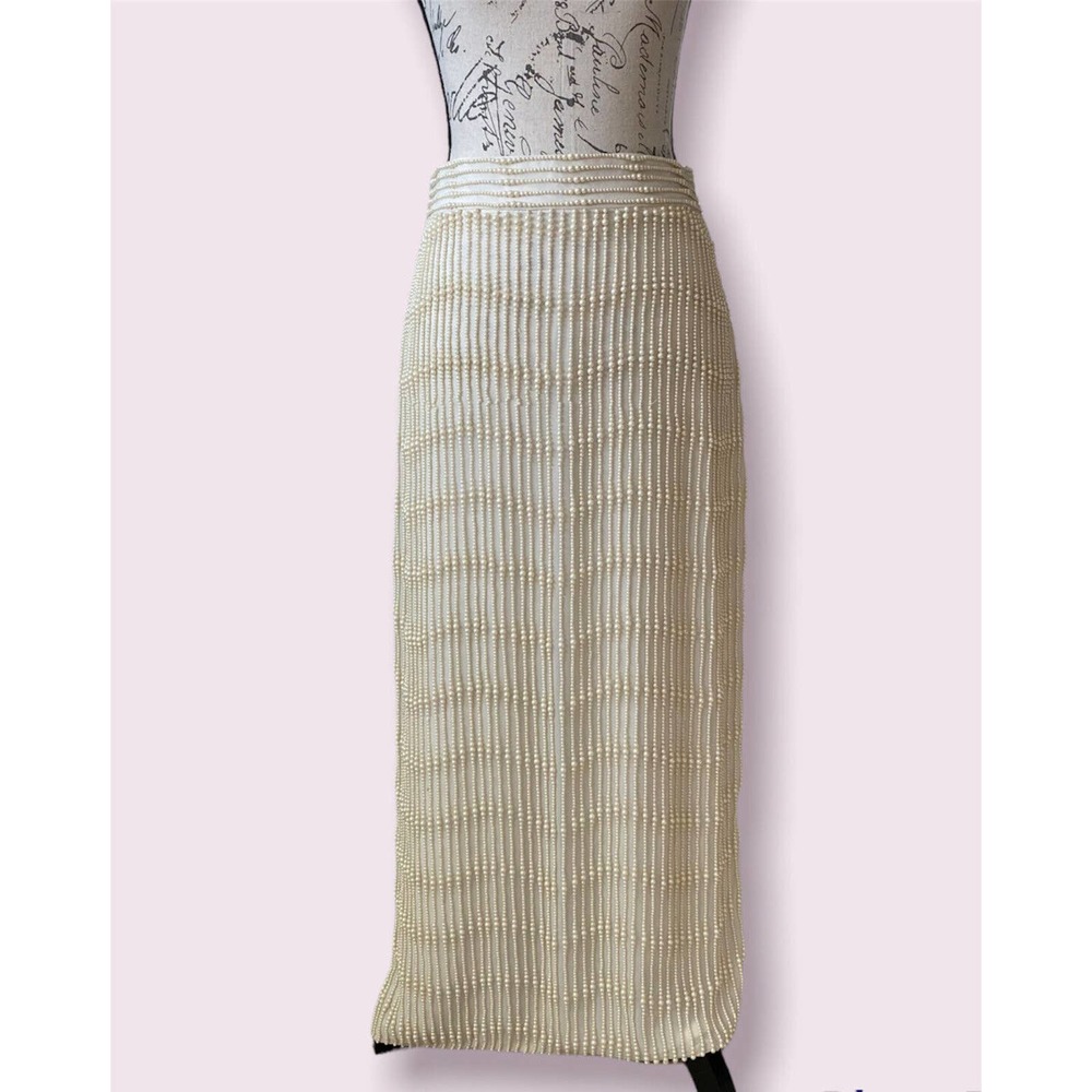 ASOS Ivory Beaded Mini Skirt